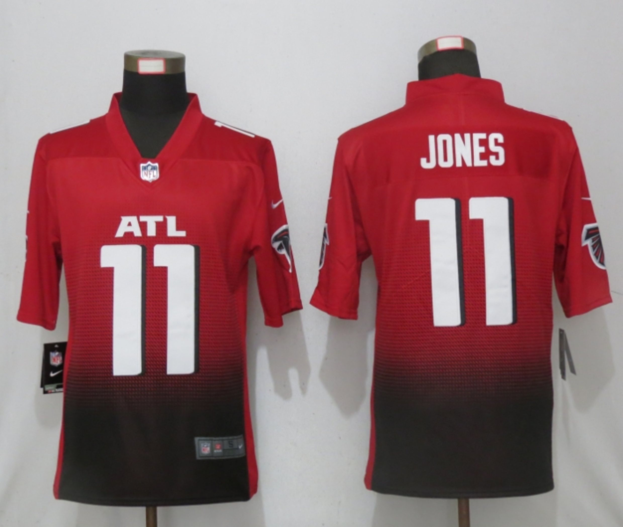 Men New Nike Atlanta Falcons #11 Jones Red 2nd Alternate Game Jersey